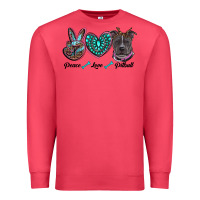 Cardinal peace love pitbull Premium Sweatshirt - RanaPortraitStore