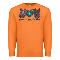 Carrot peace love pitbull Premium Sweatshirt - RanaPortraitStore