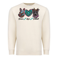 Sandshell peace love pitbull Premium Sweatshirt - RanaPortraitStore