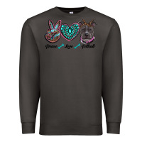Smoke peace love pitbull Premium Sweatshirt - RanaPortraitStore