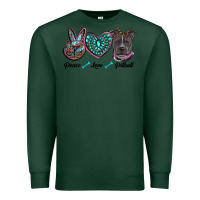 Sports Green peace love pitbull Premium Sweatshirt - RanaPortraitStore