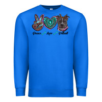 True Royal peace love pitbull Premium Sweatshirt - RanaPortraitStore