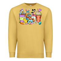 Antique Gold easter cartoon characters coffee cups Premium Sweatshirt - Zillion Design Studio