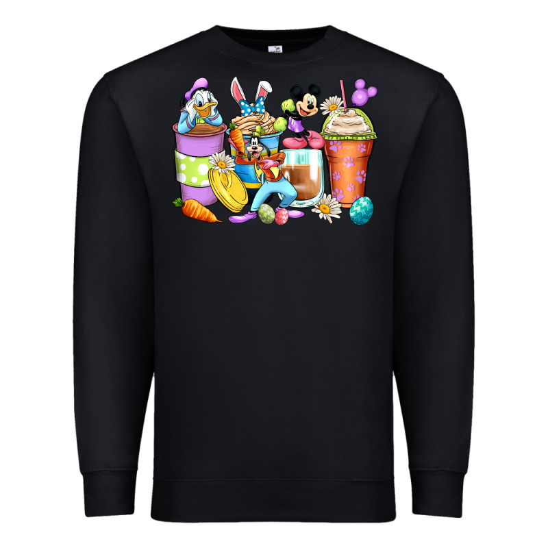 Easter Cartoon Characters Coffee Cups Premium Sweatshirt by Zillion Design Studio | Teevron