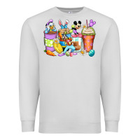 Dove Grey easter cartoon characters coffee cups Premium Sweatshirt - Zillion Design Studio