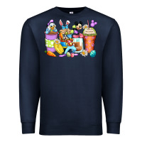 Navy easter cartoon characters coffee cups Premium Sweatshirt - Zillion Design Studio