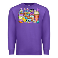 Purple easter cartoon characters coffee cups Premium Sweatshirt - Zillion Design Studio