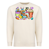Sandshell easter cartoon characters coffee cups Premium Sweatshirt - Zillion Design Studio