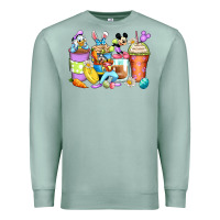 Seafoam easter cartoon characters coffee cups Premium Sweatshirt - Zillion Design Studio