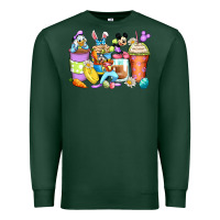 Sports Green easter cartoon characters coffee cups Premium Sweatshirt - Zillion Design Studio