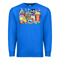 True Royal easter cartoon characters coffee cups Premium Sweatshirt - Zillion Design Studio
