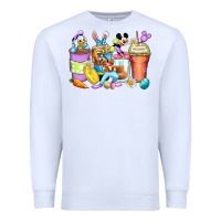 White easter cartoon characters coffee cups Premium Sweatshirt - Zillion Design Studio