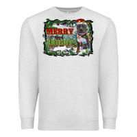 Oatmeal Heather merry and bright pitbull with farm Premium Sweatshirt - RanaPortraitStore