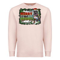 Pale Pink merry and bright pitbull with farm Premium Sweatshirt - RanaPortraitStore