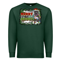 Sports Green merry and bright pitbull with farm Premium Sweatshirt - RanaPortraitStore