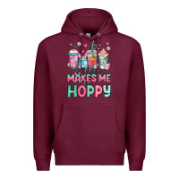 Burgundy easter coffee makes me so hoppy Premium Hoodie - Jasminsmagicworld