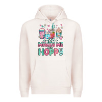 Pale Pink easter coffee makes me so hoppy Premium Hoodie - Jasminsmagicworld