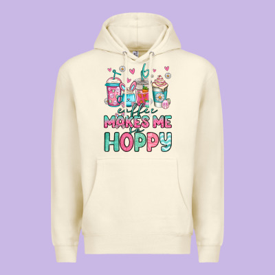 Easter Coffee Makes Me So Hoppy Premium Hoodie Designed By Jasminsmagicworld