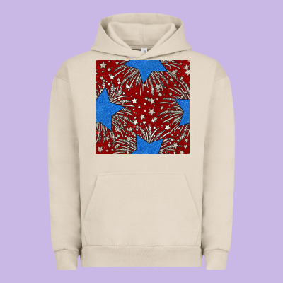 Glitter 4th Of July Seamless Pattern Urban Hoodie Designed By Bundleandbundleshop