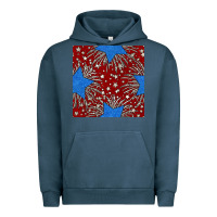 Pigment Midnight Navy Glitter 4th of July Seamless Pattern Urban Hoodie - BundleAndBundleShop
