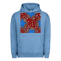 Pigment Pebble Blue Glitter 4th of July Seamless Pattern Urban Hoodie - BundleAndBundleShop