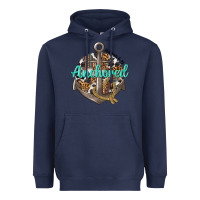 Navy anchored hebrews 6 19 Heavyweight Hoodie - texasbilliewilder