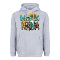 Heather Grey blessed nana with sunflowers Heavyweight Hoodie - texasbilliewilder