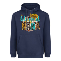 Navy blessed nana with sunflowers Heavyweight Hoodie - texasbilliewilder