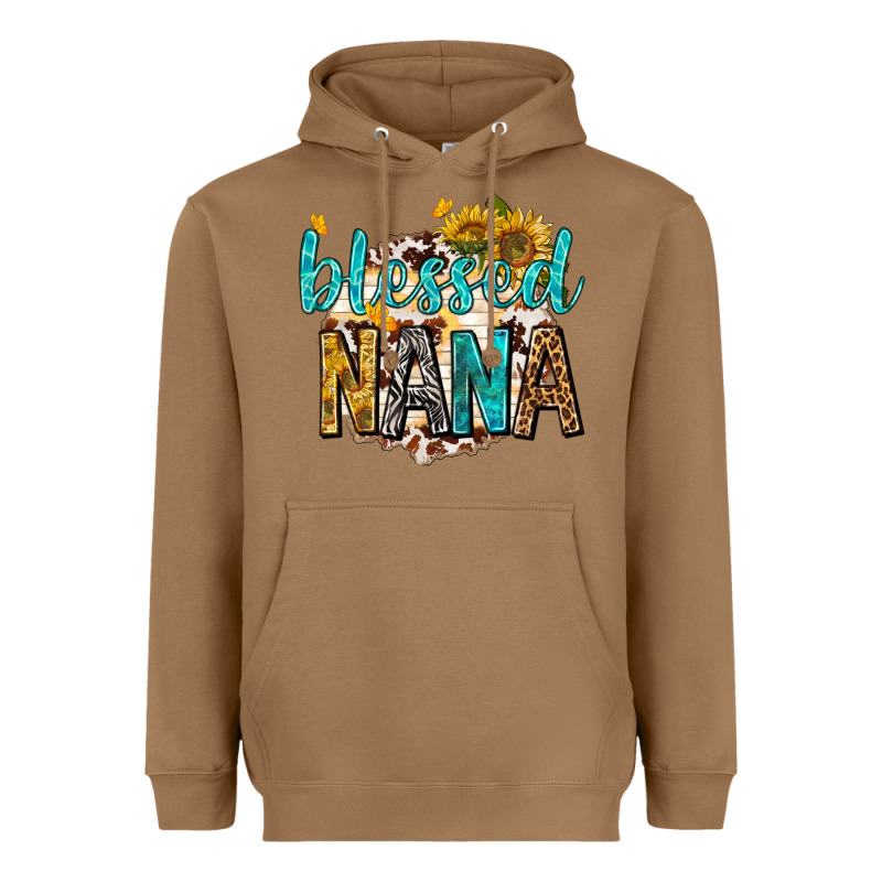 Blessed Nana With Sunflowers Heavyweight Hoodie by texasbilliewilder | Teevron