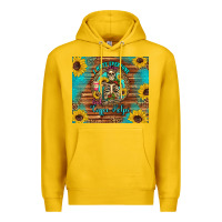 Lemon i hate everyone but coffee helps western skeleton coffee sunflowers Premium Hoodie - Artiststas