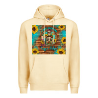 Pina Colada i hate everyone but coffee helps western skeleton coffee sunflowers Premium Hoodie - Artiststas