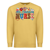 Antique Gold all american nurse Premium Sweatshirt - texasbilliewilder
