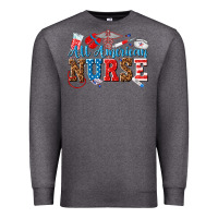 Charcoal Heather all american nurse Premium Sweatshirt - texasbilliewilder