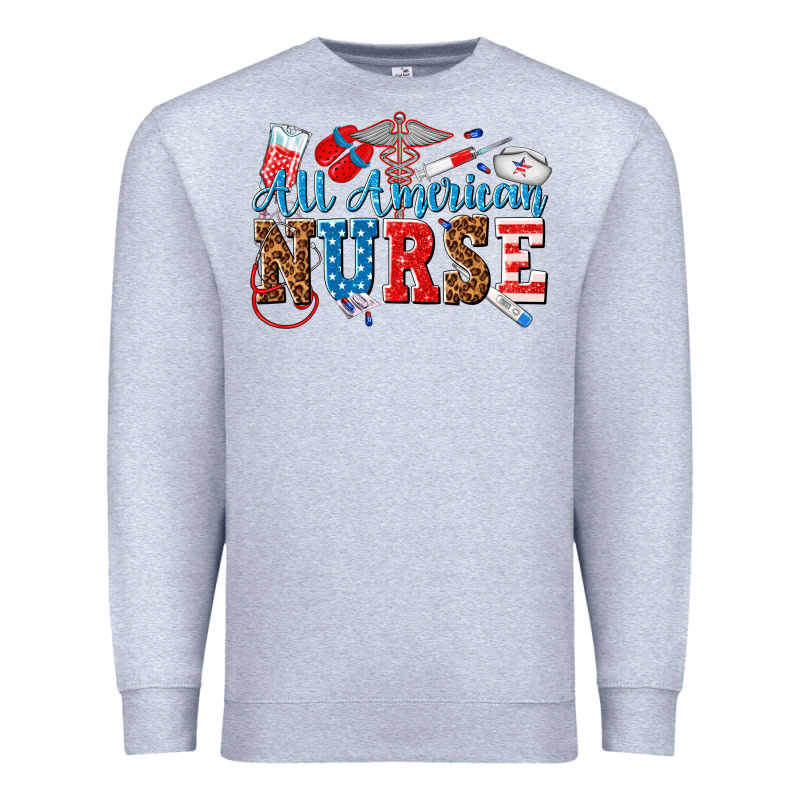 All American Nurse Premium Sweatshirt by texasbilliewilder | Teevron