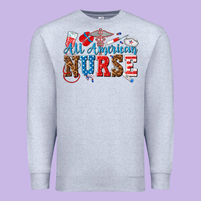 All American Nurse Premium Sweatshirt Designed By Texasbilliewilder