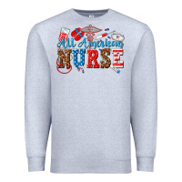 Heather Grey all american nurse Premium Sweatshirt - texasbilliewilder