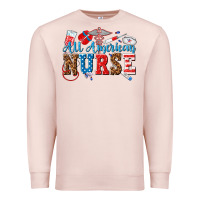 Pale Pink all american nurse Premium Sweatshirt - texasbilliewilder