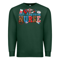 Sports Green all american nurse Premium Sweatshirt - texasbilliewilder