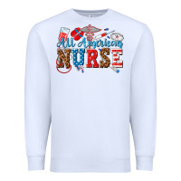 White all american nurse Premium Sweatshirt - texasbilliewilder