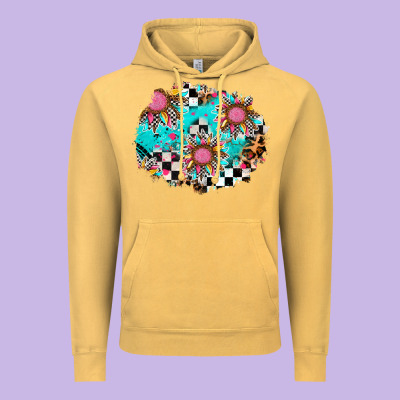 Race Sunflower Patches Vintage Hoodie Designed By Adodesignshop