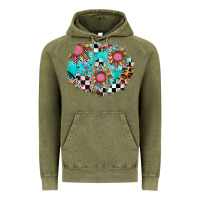 Vintage Olive race sunflower patches Vintage Hoodie - AdoDesignShop