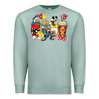 Seafoam cartoon characters coffee cups Premium Sweatshirt - Zillion Design Studio