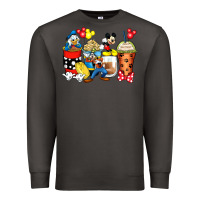 Smoke cartoon characters coffee cups Premium Sweatshirt - Zillion Design Studio