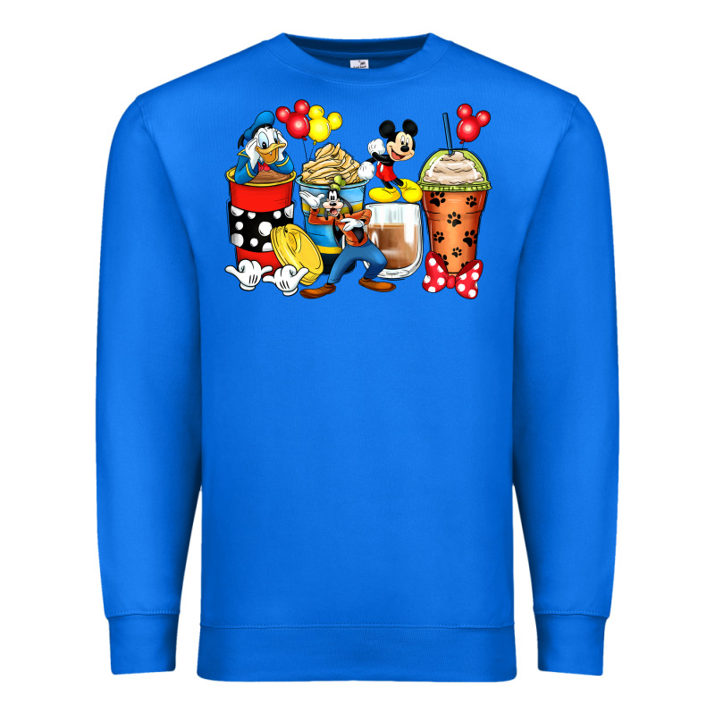 Cartoon Characters Coffee Cups Premium Sweatshirt by Zillion Design Studio | Teevron