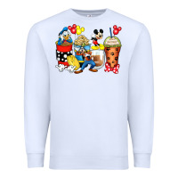 White cartoon characters coffee cups Premium Sweatshirt - Zillion Design Studio