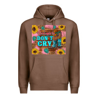 Chestnut cowgirls don't crty boots hat sunflowers tumbler Premium Hoodie - Artiststas