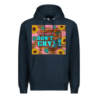Navy cowgirls don't crty boots hat sunflowers tumbler Premium Hoodie - Artiststas