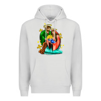 Dove Grey oh holy night  with cross ado Premium Hoodie - AdoDesignShop