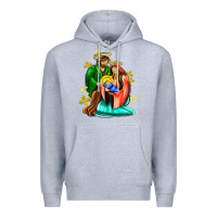 Heather Grey oh holy night  with cross ado Premium Hoodie - AdoDesignShop