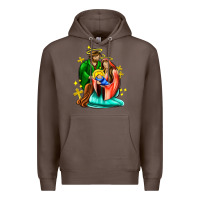 Coffee oh holy night  with cross ado Premium Hoodie - AdoDesignShop